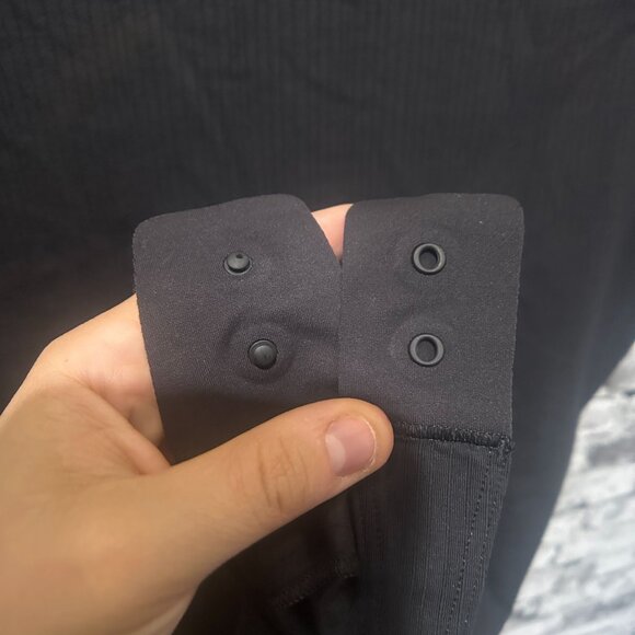 NWT Lululemon Stretch Cotton Rib Crewneck SS Bodysuit Thong Size XL (BLK) - Picture 9 of 15